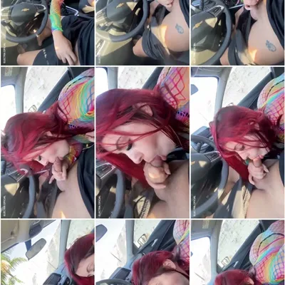 Electra Dominica faz boquete perfeito dentro do carro